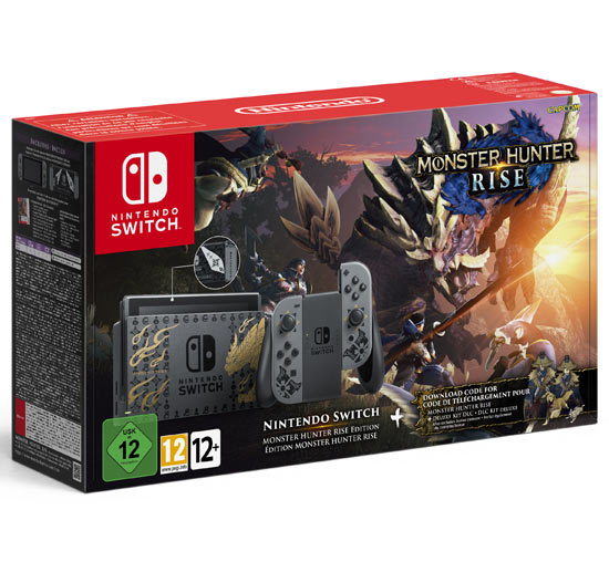 Nintendo switch console limited edition monster hunter rise