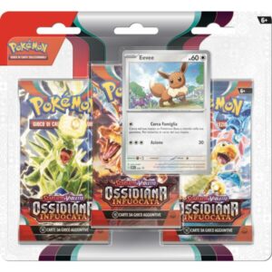 Blister 3 bustine ossidiana infuocata eevee