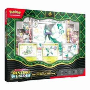 Collezione premium meowscarada-ex destino di paldea (scatola danneggiata)